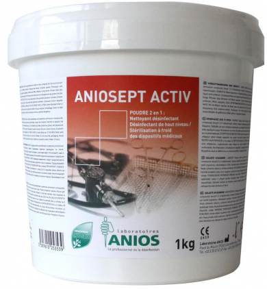 Aniosept Activ  1 kg - Detergente disinfettante/ Disinfettante di alto livello/ Sterilizzante a freddo per strumenti chirurgici